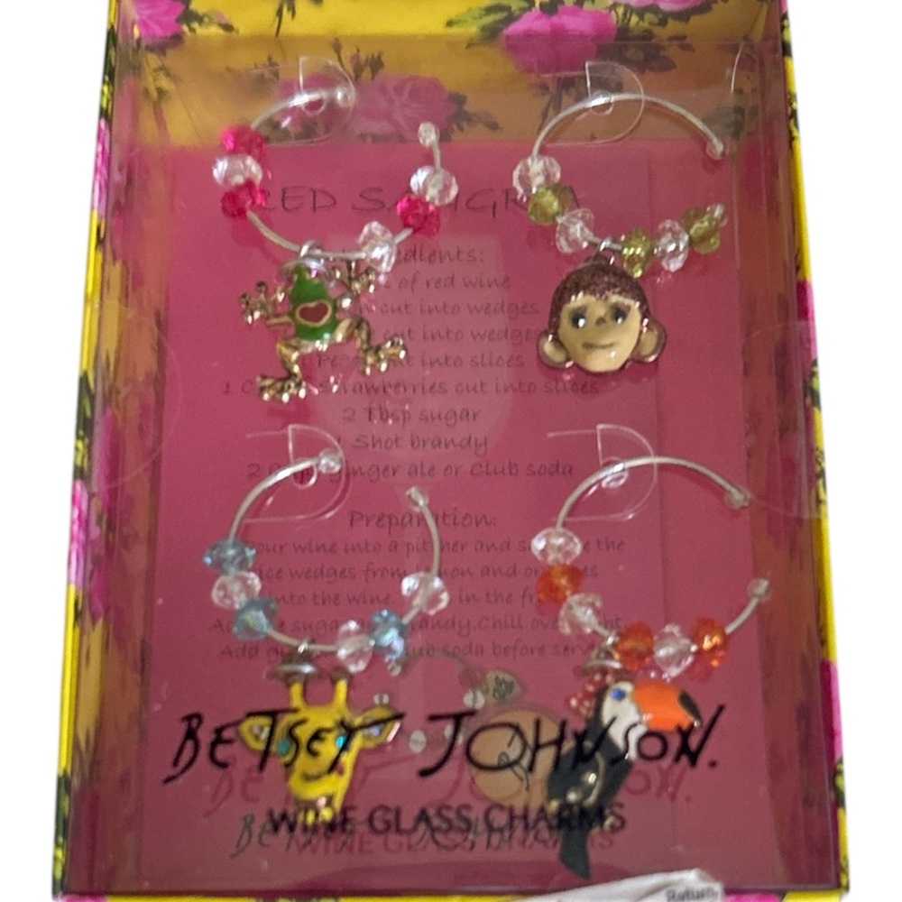 Betsey Johnson Wine Glass Charms